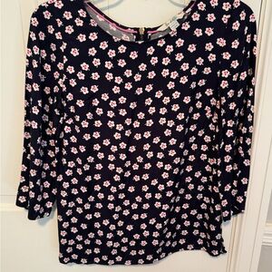 Boden Blue Blouse with Flowers - never worn!